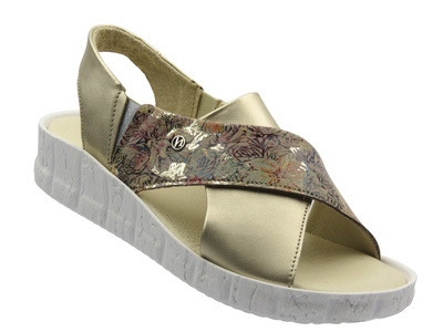 Sandały damskie złote HELIOS Komfort 132
