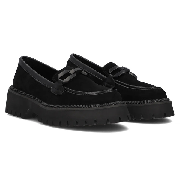 Półbuty, loafersy damskie - Filippo DP6486/24, czarne