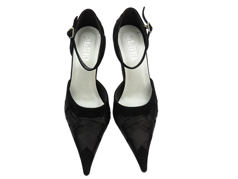 Eleganckie czółenka na szpilce ALSKI 227 czarne na szpilce