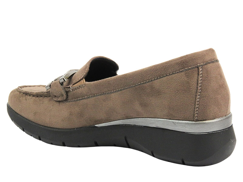 Półbuty, mokasyny damskie brązowe Inblu IC-20