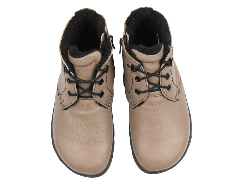 Barefoot botki minimalistyczne damskie khaki Helios Komfort 501P