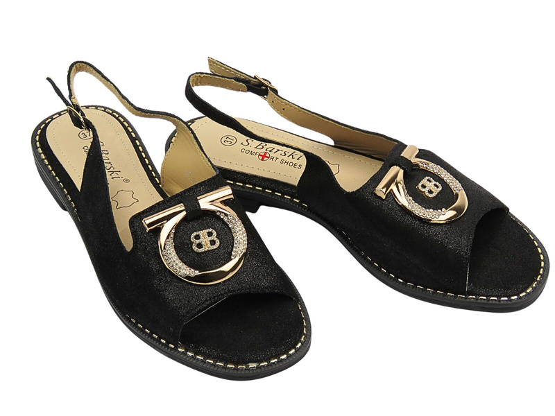 Sandały damskie  S. Barski KV51-043  czarne