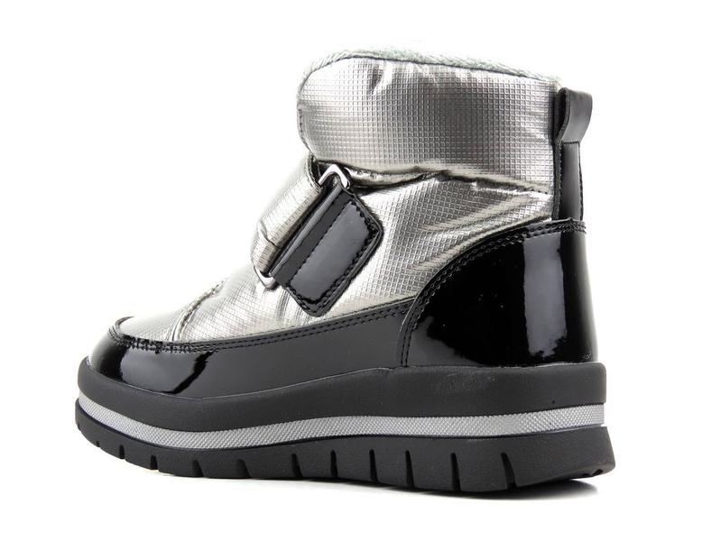 Ciepłe śniegowce dziecięce na rzep - WEESTEP R531858811TH, srebrne