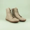 Ocieplane botki damskie barefoot minimalistyczne Nika Komfort 1442, cappuccino