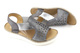 Skórzane sandały damskie wsuwane - Helios Komfort 109, szare