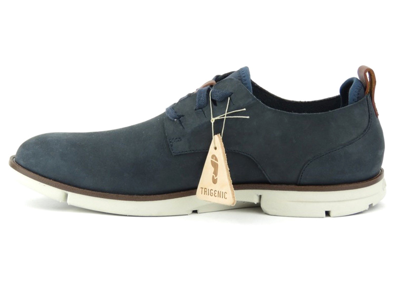 Skórzane półbuty męskie w stylu casual - Clarks Trigen Lace, granatowe