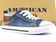 Trampki dziecięce AMERICAN CLUB LH 29/21, ciemny jeans