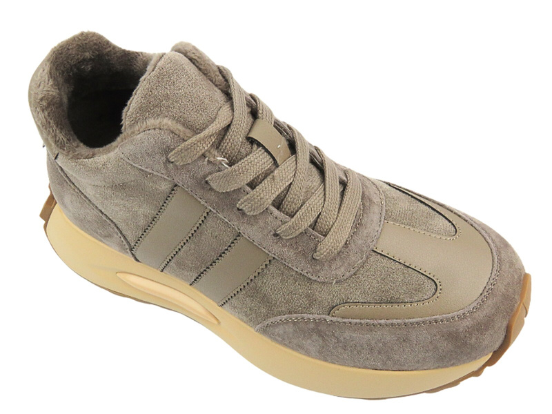 Sneakersy Damskie Sokolski Z24-276 Ciemnobeżowe Sznurowane