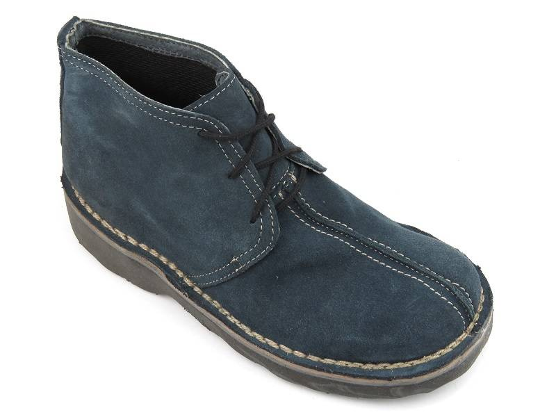 Trzewiki męskie młodzieżowe ze skóry naturalnej - HELIOS 606, granatowe