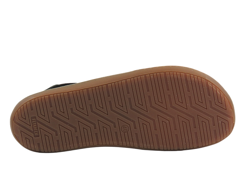 Skórzane półbuty barefoot damskie czarne Nika Komfort 1429 tegość H