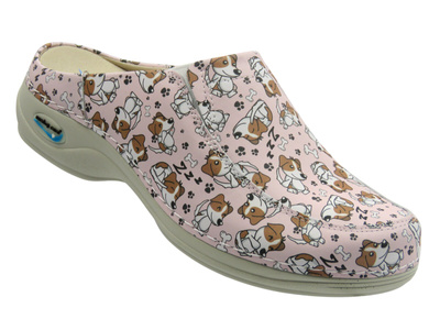 Klapki damskie medyczne, sanitarne Nursing Care PARIS-WG4F53, różowe