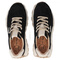 Wygodne sneakersy damskie ze skóry naturalnej zamszowej na platformie Filippo DP7498/26, czarne