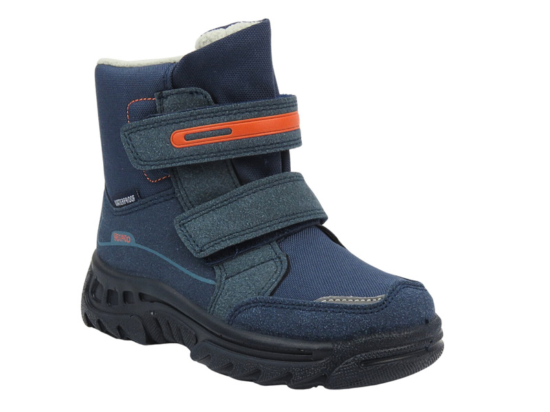 Śniegowce Dziecięce - BEFADO 615Y005, Granatowe Na Rzepy