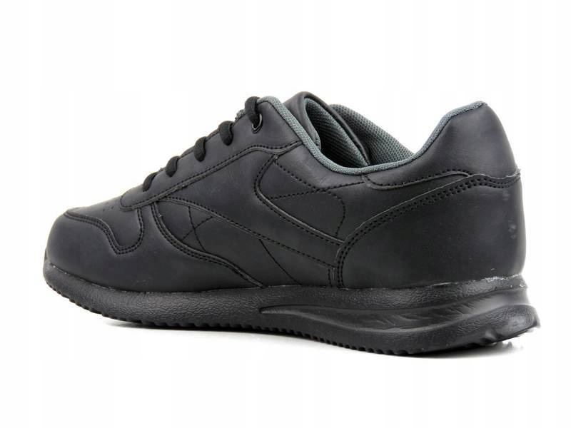 Sneakersy męskie ze skóry ekologicznej - DK Classic 15534-2, czarne