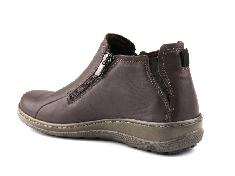 Botki damskie HELIOS 566, ciemny brąz