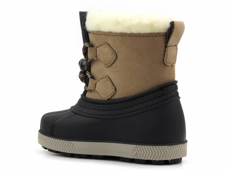 Śniegowce dziecięce ocieplane - Manitu 120002-02, brązowe