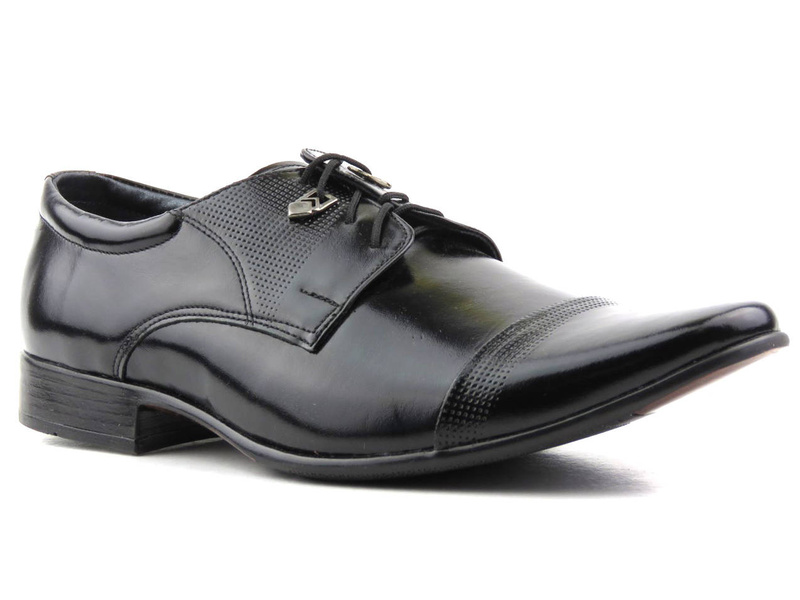 Półbuty męskie eleganckie - Moskała 247, czarne