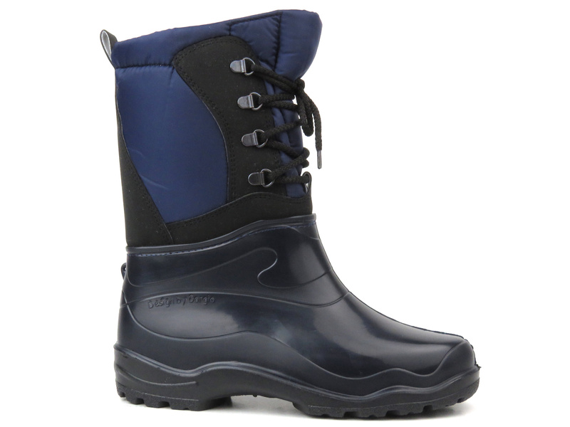 Wodoodporne śniegowce damskie z wełną - Łukpol Mount Black, granatowe