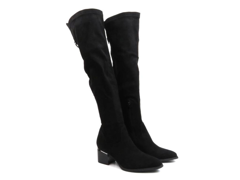 Wysokie kozaki damskie  - Evento 20KZ35-3330, czarne
