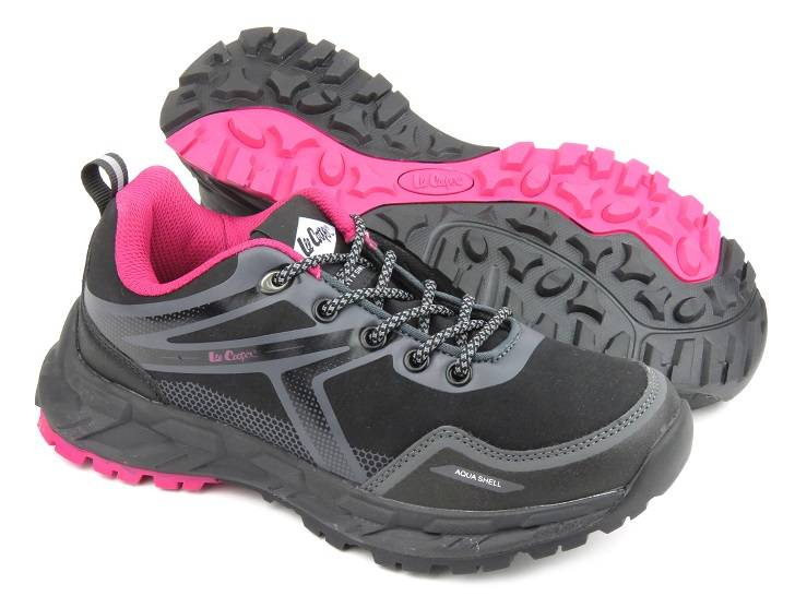 Trekkingi damskie niskie z Aqua Shell - LEE COOPER 22-01-1370L, czarne