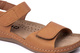 Sportowe sandały damskie na rzepy - Leon 963 brązowe