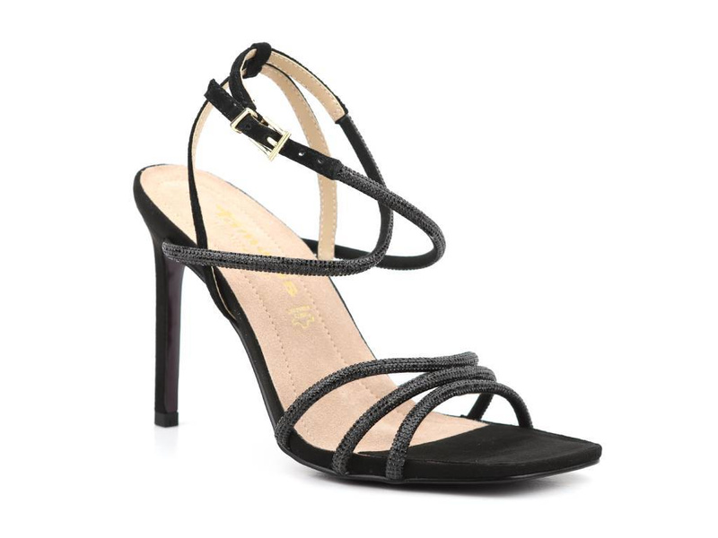Eleganckie sandały damskie na szpilce - Tamaris 28371-20, czarne