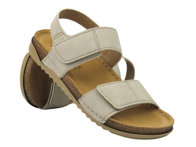 Sandały damskie na rzepy - INBLU AA-70, beżowe