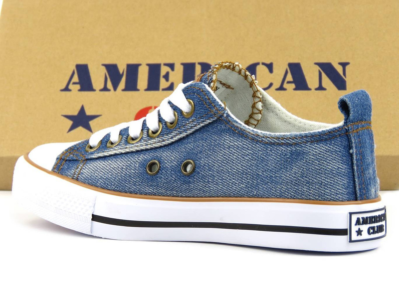 Trampki dziecięce AMERICAN CLUB LH 29/21, ciemny jeans