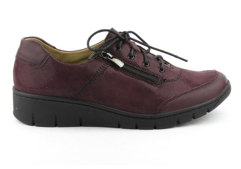 Sneakersy damskie w kolorze ciemnej wiśni - Helios Komfort 334