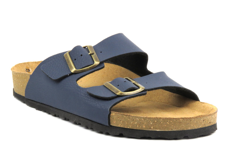 Klapki męskie z klamrami- INBLU Ricibi, granatowe