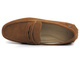 Mokasyny męskie ze skóry zamszowej - GOE JJ1N4043, brązowe