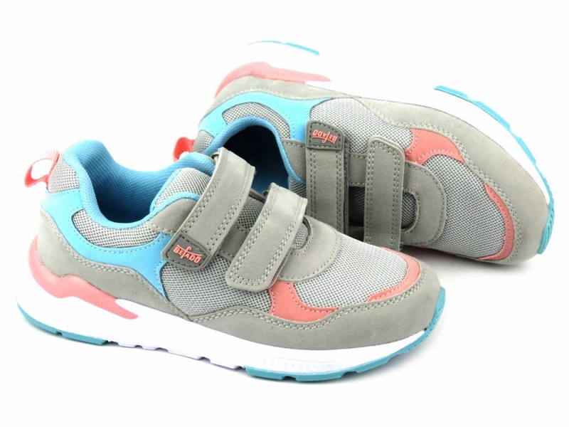 Sneakersy dziecięce, młodzieżowe - BEFADO 516Y238, szare