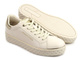Sneakersy damskie ze skóry ekologicznej - MARCO TOZZI 2-23705-41, beżowe ze złotem