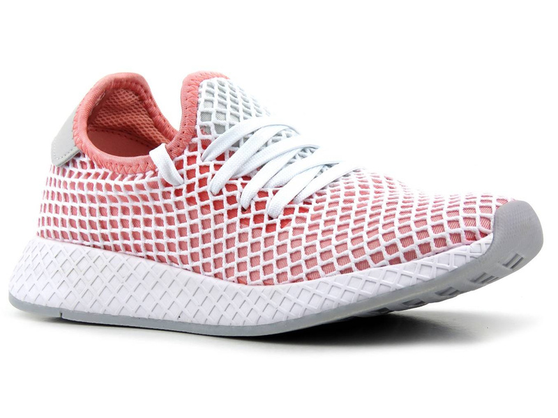 Buty sportowe, adidasy damskie - AMERICAN CLUB SP 06/20, biało-różowe