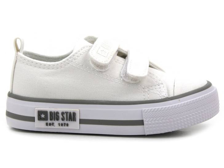Trampki, tenisówki dziecięce na rzepy - BIG STAR LL374016, białe