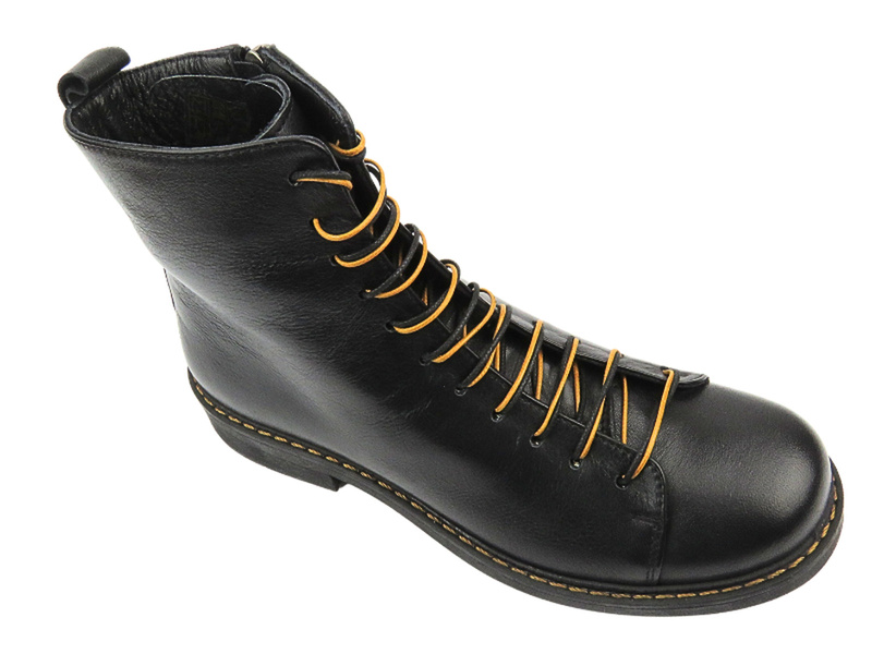 Skórzan botki, trapery damskie - Venezia M011LEBLOBB058, czarne