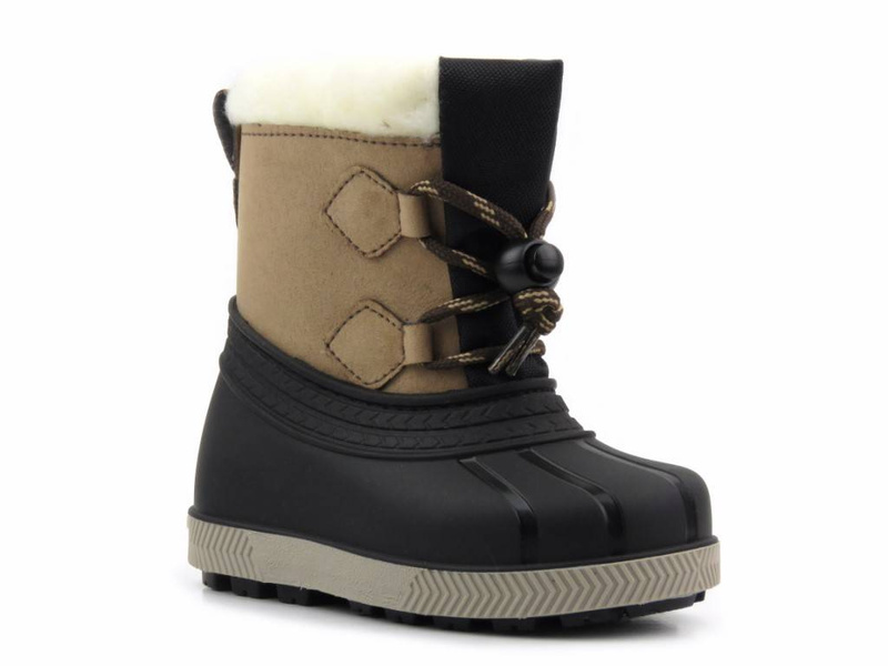 Śniegowce dziecięce ocieplane - Manitu 120002-02, brązowe