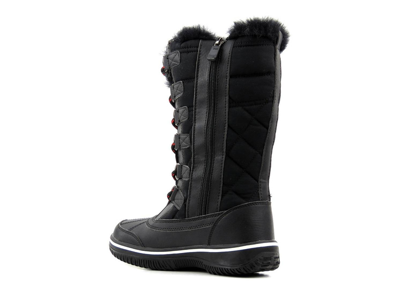 Wysokie, ciepłe śniegowce damskie WATERPROOF - VEMONT 7Z2046C, czarne