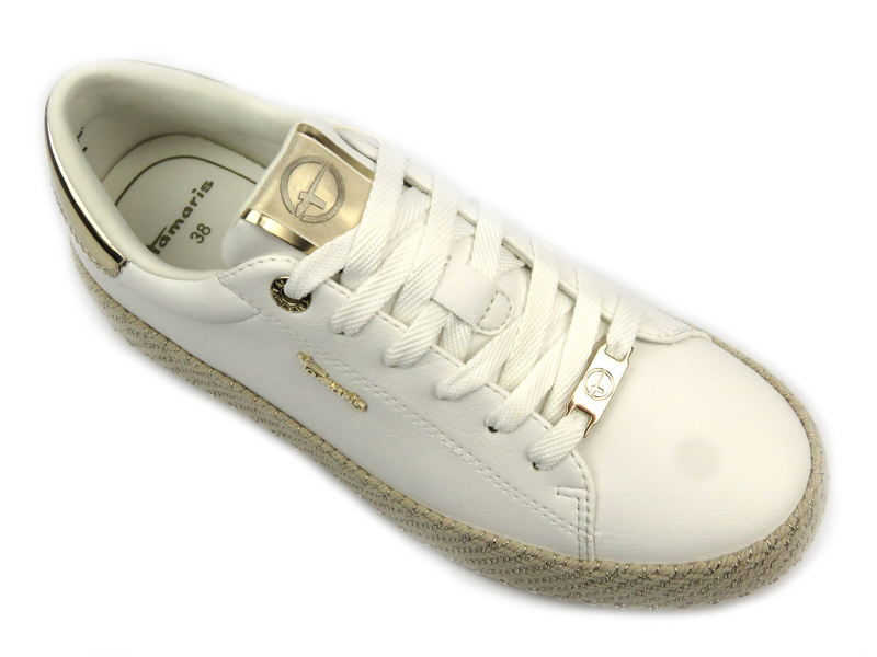 Sneakersy damskie - TAMARIS 1-23713-42, białe