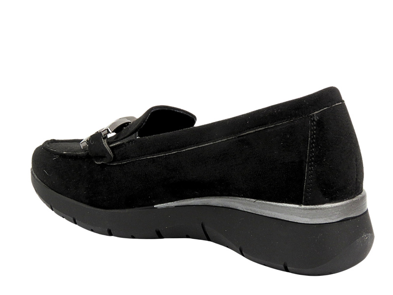 Półbuty, mokasyny damskie czarne Inblu IC-20