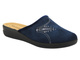 Kapcie damskie z wkładką ze skóry eko granatowe Inblu CF-48