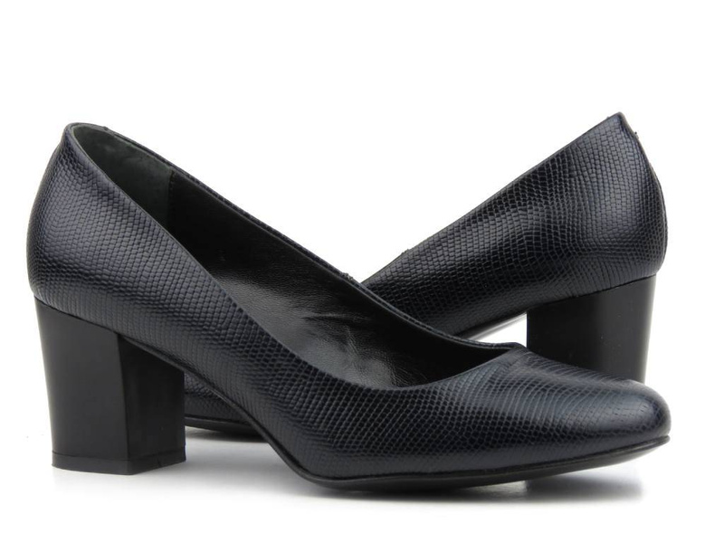 Czółenka damskie na słupku - KABAŁA 72-01-112, czarny