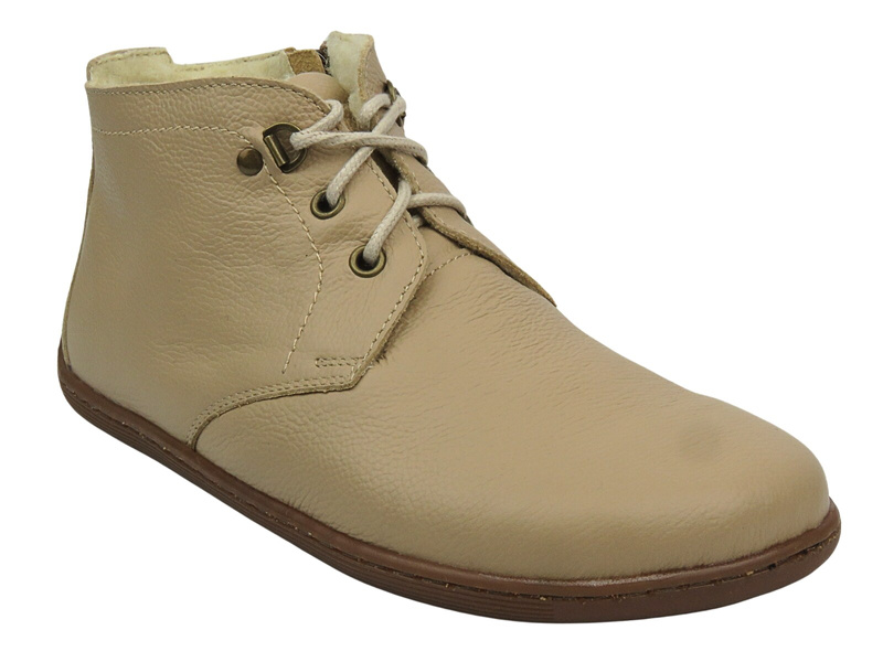 Barefoot botki minimalistyczne damskie jasnobeżowe Helios Komfort 501P
