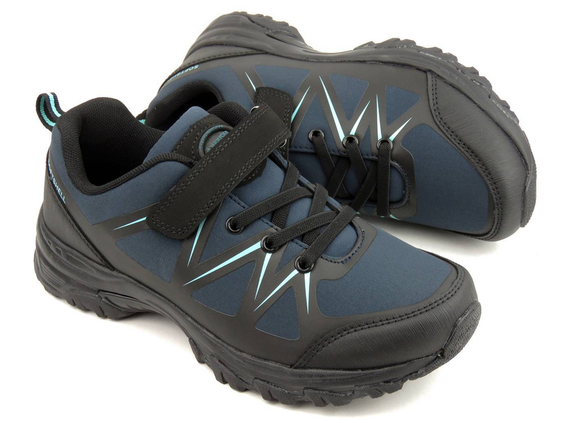 Trekkingi damskie / młodzieżowe - AMERICAN CLUB Soft Shell WT93/22, granatowe