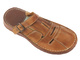Skórzane klapki męskie - Dorian 300, brązowe