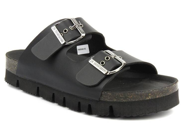 Klapki damskie - Dr Brinkmann Bonillo 700560-01, czarne