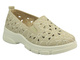 Ażurowe półbuty damskie - Unisoft 23PB02-5592, beżowe