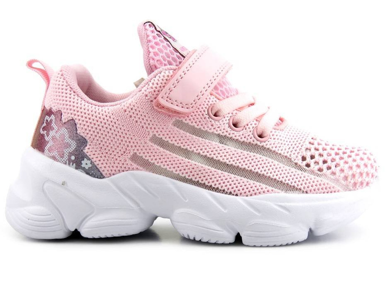 Przewiewne buty dziecięce sportowe, adidasy American Club ES 24/21, różowe