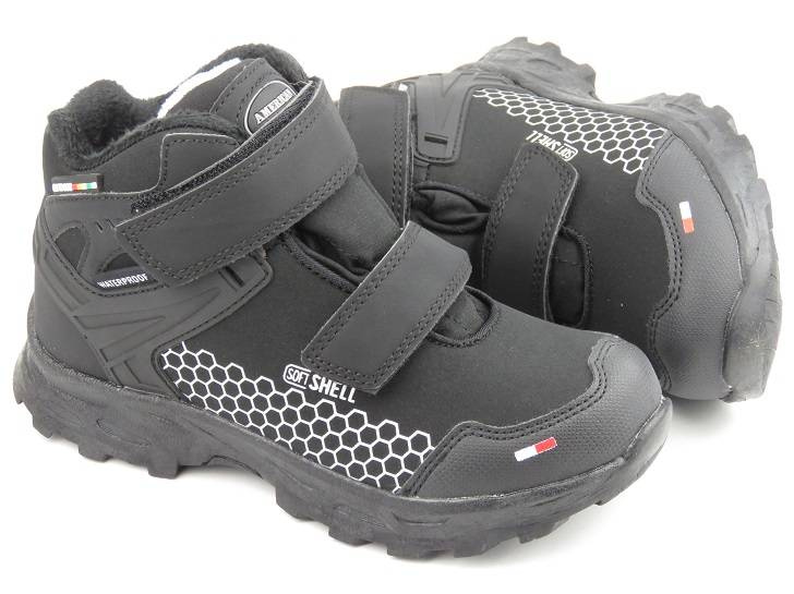 Śniegowce, trapery dziecięce z membraną - AMERICAN CLUB HL 26/22, czarne