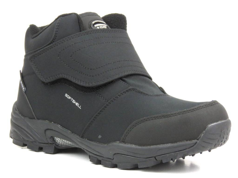 Ocieplane trekkingi męskie - AMERICAN CLUB Softshell SN 41/23, czarne